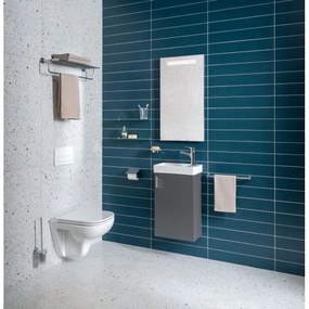 JIKA H45J5111753011 - PETIT fürdőszobai szekrény mosdóval, 58,5x38,6 cm, szürke