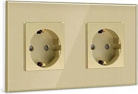 Schuko aljzat, dupla aljzat, süllyesztett üveg aljzat, lemezzel