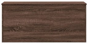 barna tölgy színű szerelt fa tárolóláda 100x42x46 cm