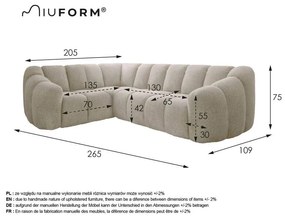 Sötétzöld sarokkanapé (bal oldali-L alakú) Shell – Miuform