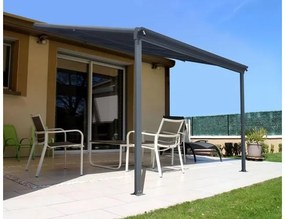 alumínium pergola LANITPLAST WALL 33 antracit + bronz PC LG2120