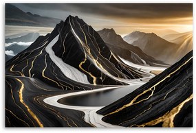 Gario Vászonkép A hegyek absztrakt minimalizmusa Méret: 90 x 60 cm
