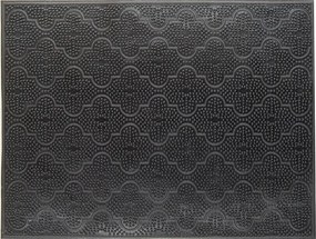 Lábtörlő ajtóhoz gumi téglalap alakú trebol 55 x 41 cm fekete sötét