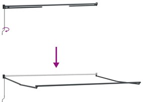 Manuális Behúzható Napellenző Zöld és Sárga 500x300 cm