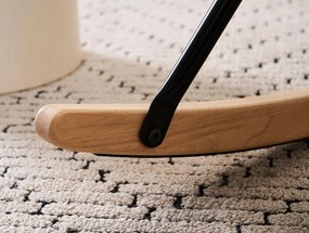 Hintaszék, relaxációs szék kordbársony kárpitozással, krém-bézs színű