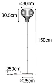 Modern állólámpa fekete - Saffira