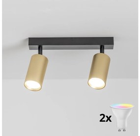 Brilagi - LED dimmelhető spotlámpa SELE GOLDEN 2xGU10/6,5W/230V fekete/arany