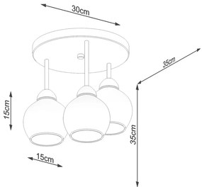 Fekete mennyezeti lámpa ø 15 cm Grande – Nice Lamps