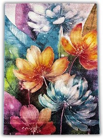 Színes Szőnyeg Folklore 80x150 cm Virágos Modern Puha Nappali