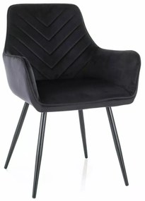 Fig Velvet étkezőszék fekete
