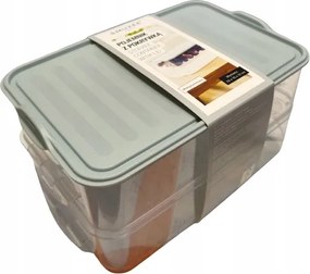 Dajar Emeletes tárolódobozok fedéllel2 x 1,4 l kék