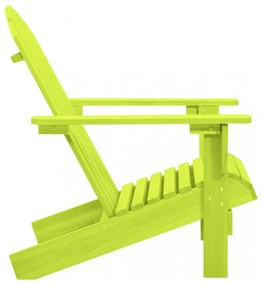 zöld tömör fenyőfa kerti Adirondack szék