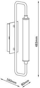 LED fali lámpatest FELICJA LED/10W/230V 4000K fekete