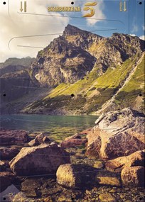 5 Pln-es Pénzperek XXL falikép 50x70 cm Hegyek