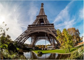 Üveg kép - Eiffel-torony színes (70x50 cm)