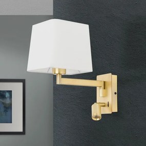 Orion WA 2-1469/1- LED CARLTON fali lámpa 1xE27/40W + LED/3W fehér/arany