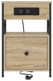 Éjjeliszekrény 2 pcs sonoma tölgy 40 x 31 x 60 cm Faanyag