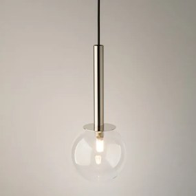 Csillár zsinóron DAISY 1xG9/12W/230V átm. 14 cm fényezett króm/fekete/átlátszó