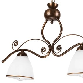 Csillár láncon RETRO 2xE27/60W/230V réz/patinás