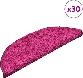 vidaXL 30 db rózsaszín félkör alakú lépcsőszőnyeg 56 x 17 x 3 cm