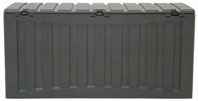 fekete polipropilén tárolóláda 118 x 53 x 57 cm