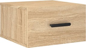 vidaXL sonoma tölgy színű falra szerelhető éjjeliszekrény 35x35x20 cm