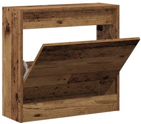 Cipőtároló Régi Fa 60x21x57 cm Műszaki Fa