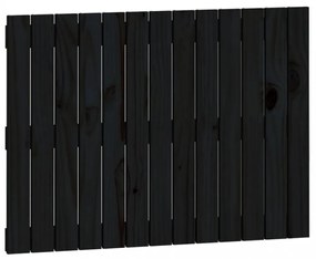 fekete tömör fenyőfa fali fejtámla 82,5 x 3 x 60 cm
