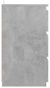 betonszürke szerelt fa éjjeliszekrény 40 x 35 x 62,5 cm
