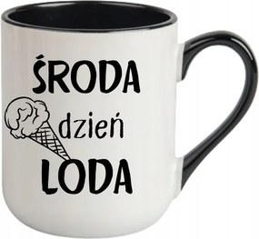 Bögre Fehér, Fekete Cofee Vicces Ajándék Szerda Nap Fagylalt