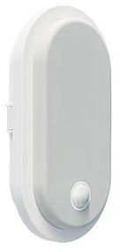 LED kültéri fali lámpatest érzékelővel OVAL LED/10W/230V IP65 fehér