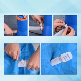 Deuba Medencés szűrőszivattyú MZP90 kék/narancssárga 3 800 l/h