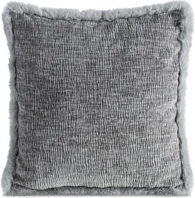 Dekoratív párnahuzat Blanca 45x45 Eurofirany acél szőrme a széleken