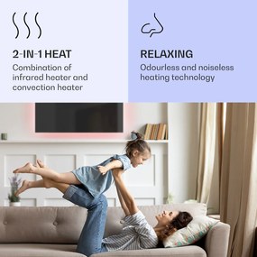 Klarstein Mojave 1000 smart, infravörös hősugárzó 2 az 1-ben, konvektor, 120 x 60 cm, 1000 W, RGB világítás