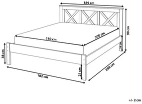 Franciaágy 180 cm Taylor (fehér) (ágyráccsal). 1076050