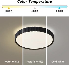 Brilagi - LED dimmelhető mennyezeti lámpa CORVO LED/54W/230V 3000-6000K fekete, átmérő 40 cm + távirányító
