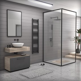 Törölközőszárító radiátor 40 x 170 cm - Nero Italia (fekete)