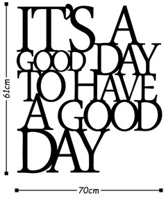 Good Day fekete fali dekoráció - Wallity