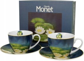 2 db-os 270 ml-es csésze szett Nenufary Monet motívummal porcelán ajándék
