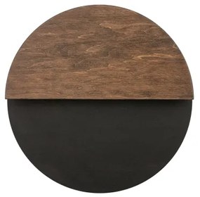 LED fali lámpa LUNA LED/7W/230V átm. 26 cm fekete/barna