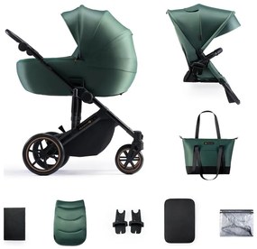 KINDERKRAFT - Kombinált babakocsi 2in1 PRIME 2 zöld