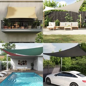 vidaXL terrakotta téglalap alakú oxford-szövet napvitorla 6 x 8 m