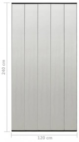 fekete szúnyogháló ajtóra 5 részes hálós függönnyel 120x240 cm