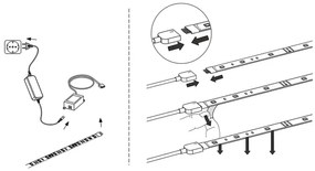Eglo 32741 - 3m LED RGB szalag STRIPE-C LED-RGB/11,4W/230V