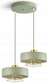 Mennyezeti Lámpa Függő Csillár Zsálya Arany 2xE27 Led 760-EZ2