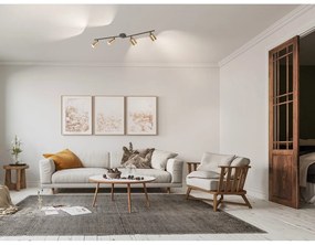 Fekete-aranyszínű mennyezeti lámpa fém búrával ø 8 cm Vano – Fischer &amp; Honsel