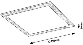 Rabalux 6907 - LED Felületre szerelhető panel ALMOND LED/12W/230V 4000K