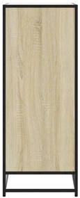sonoma tölgy színű szerelt fa és fém cipőszekrény 75x38x97,5 cm