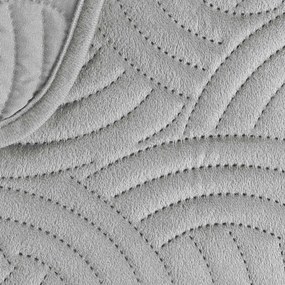 Szürke bársony ágytakaró és párnahuzat szett 240x260 cm Solange – douceur d'intérieur