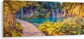 Kép - Plitvicei-tavak, Horvátország (120x50 cm)